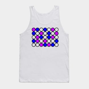 Abstract circle pattern grid with blue and purple colours - illustration Tank Top